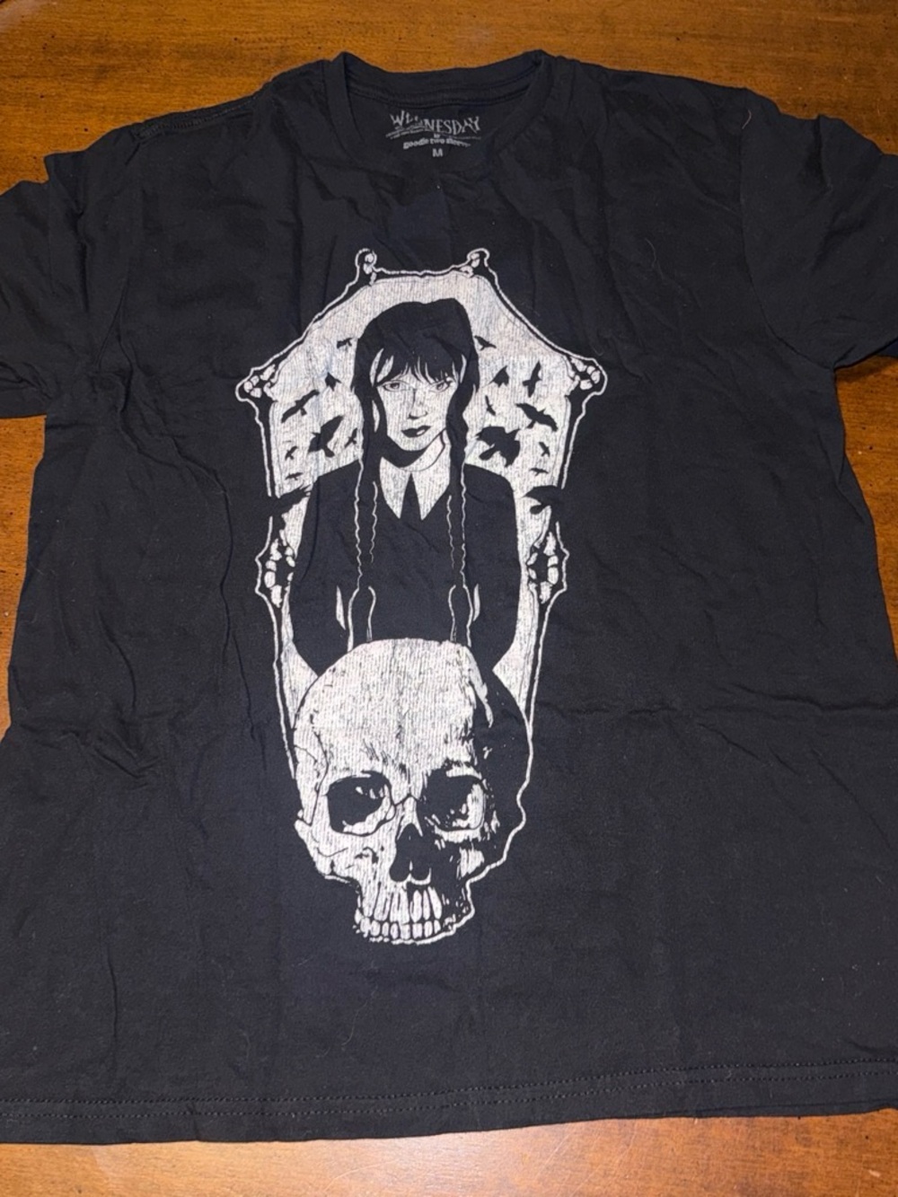 Wednesday Addams Black Graphic Kids Tee